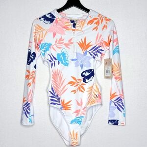 Colorful Floral Ocean‎ Pacific Ladies One Piece Swimsuit Size M. #835